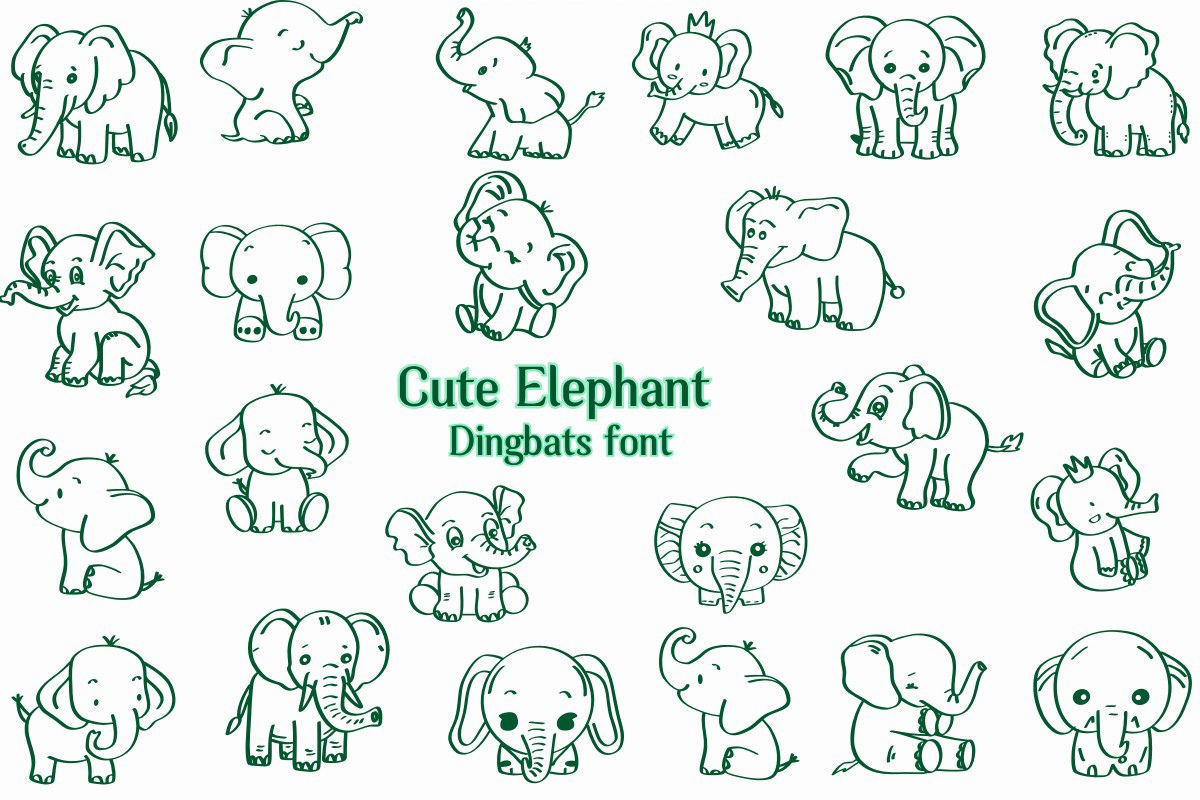 폰트 Cute Elephant