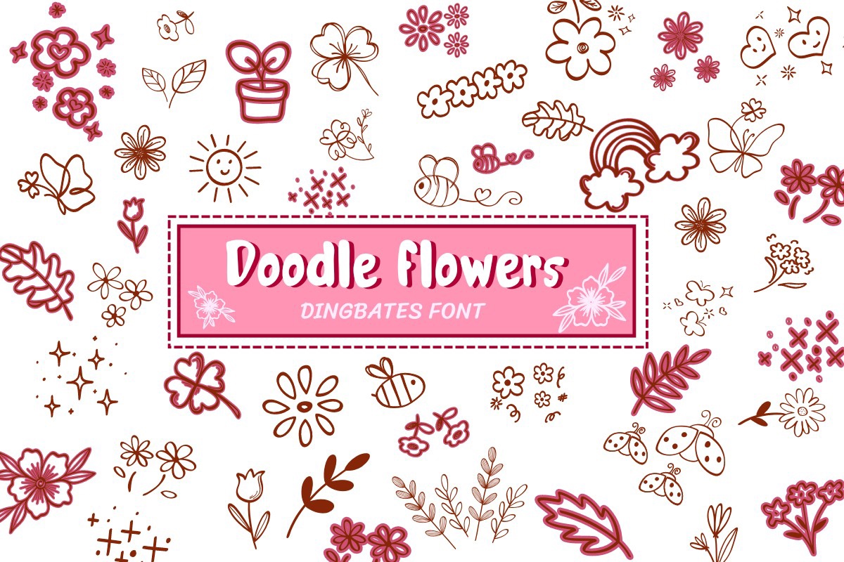 폰트 Doodle Flowers