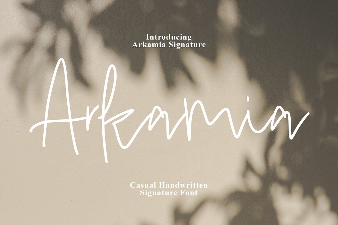 폰트 Arkamia Signature