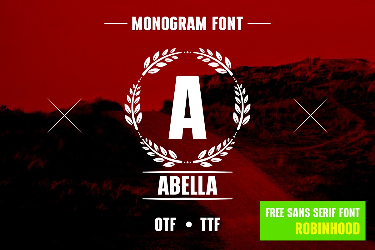 폰트 Flower Wreath Monogram