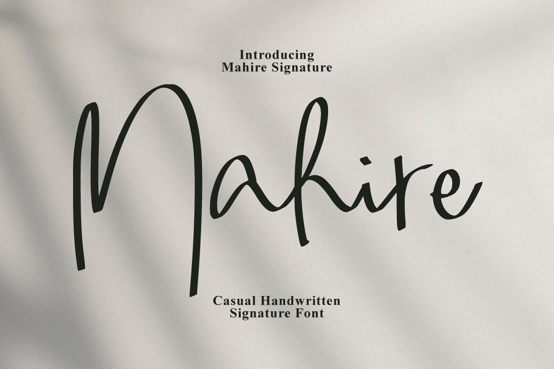 폰트 Mahire Signature