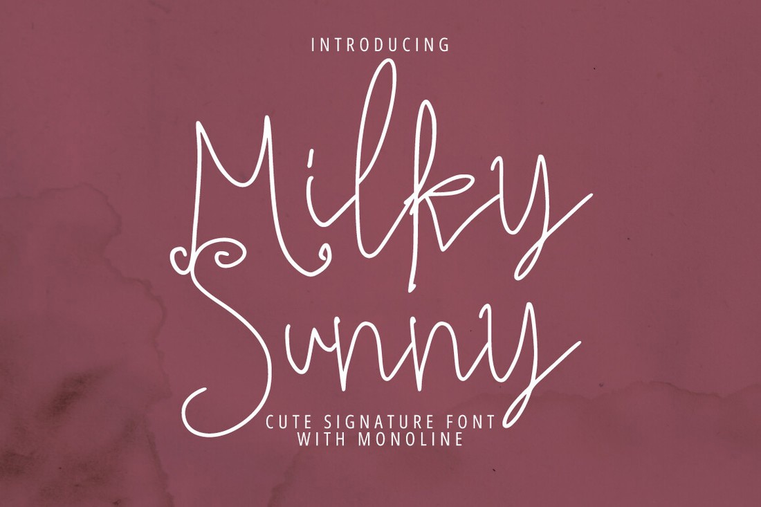 폰트 Milky Sunny Signature