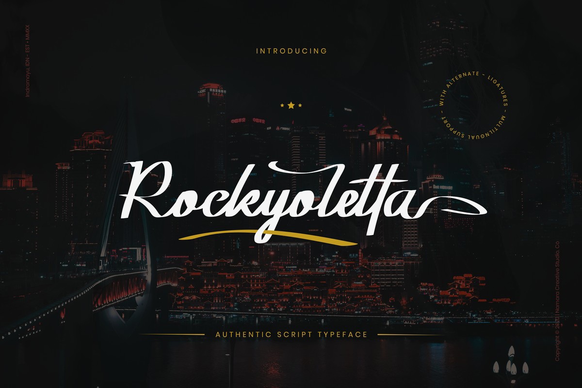 폰트 Rockyoletta