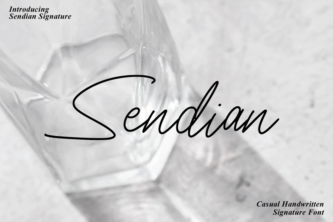 폰트 Sendian Signature