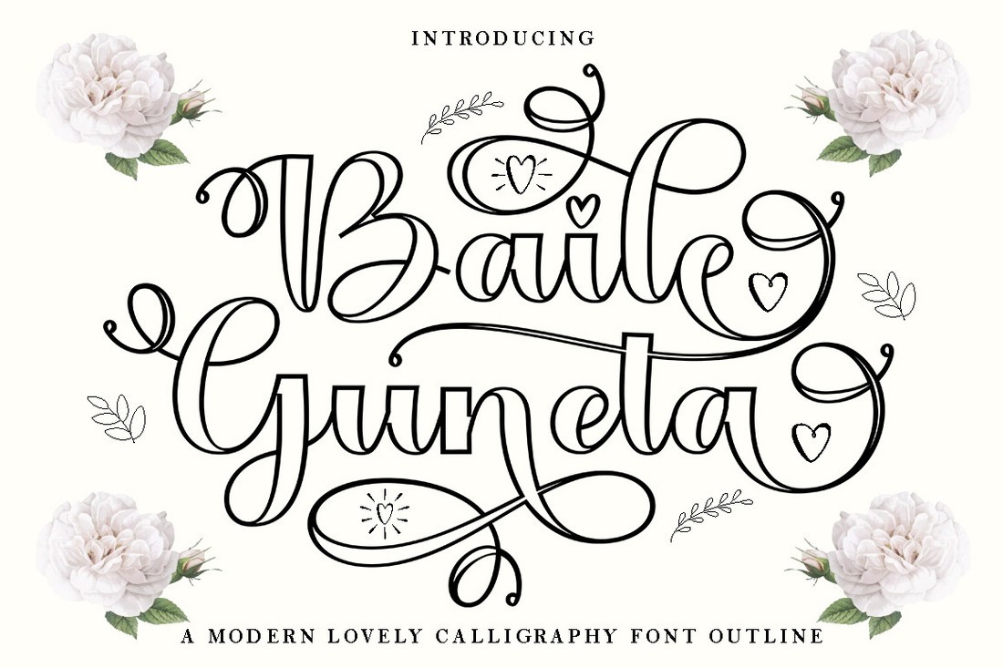 폰트 Baile Guneta Outline
