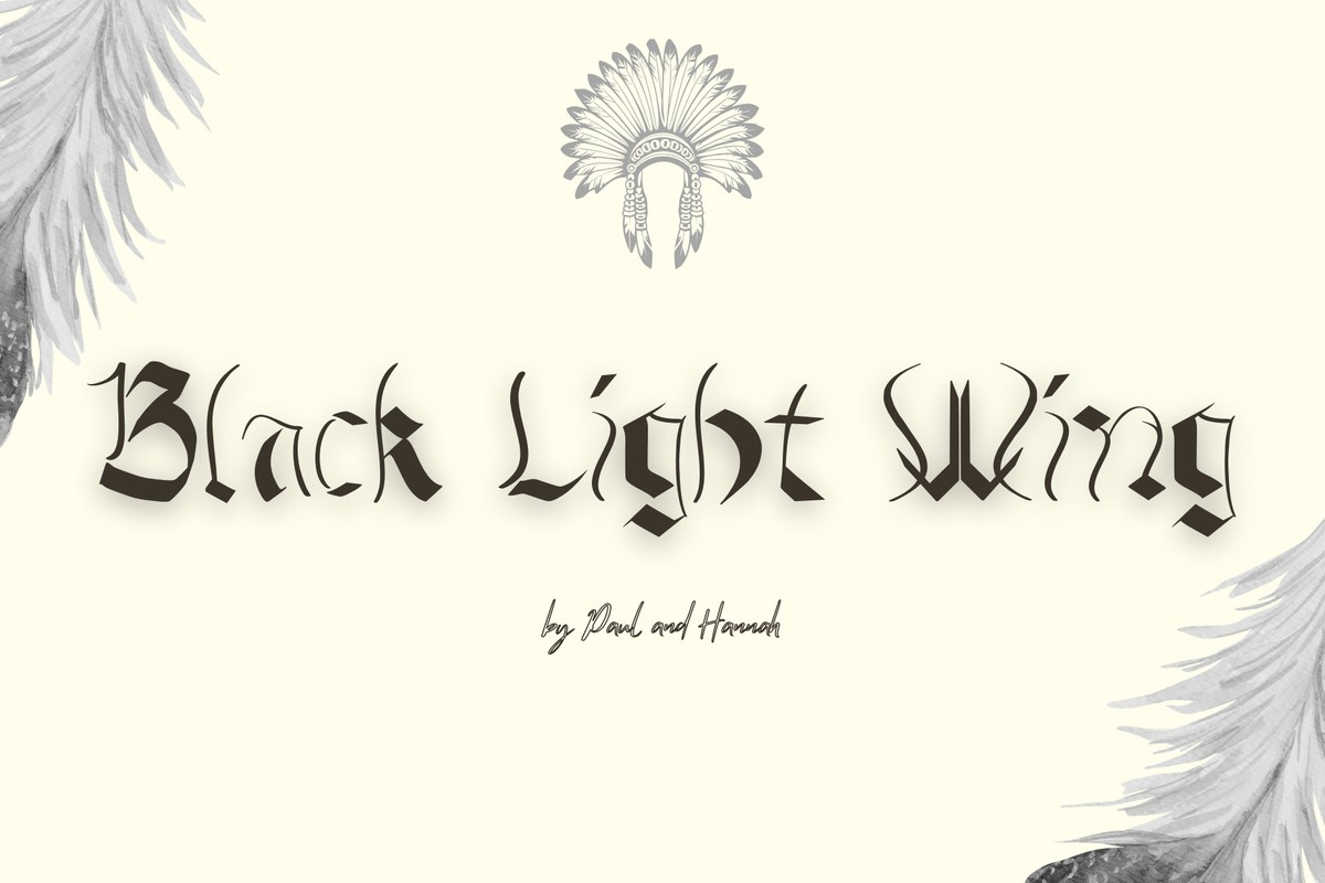 폰트 Black Light Wing