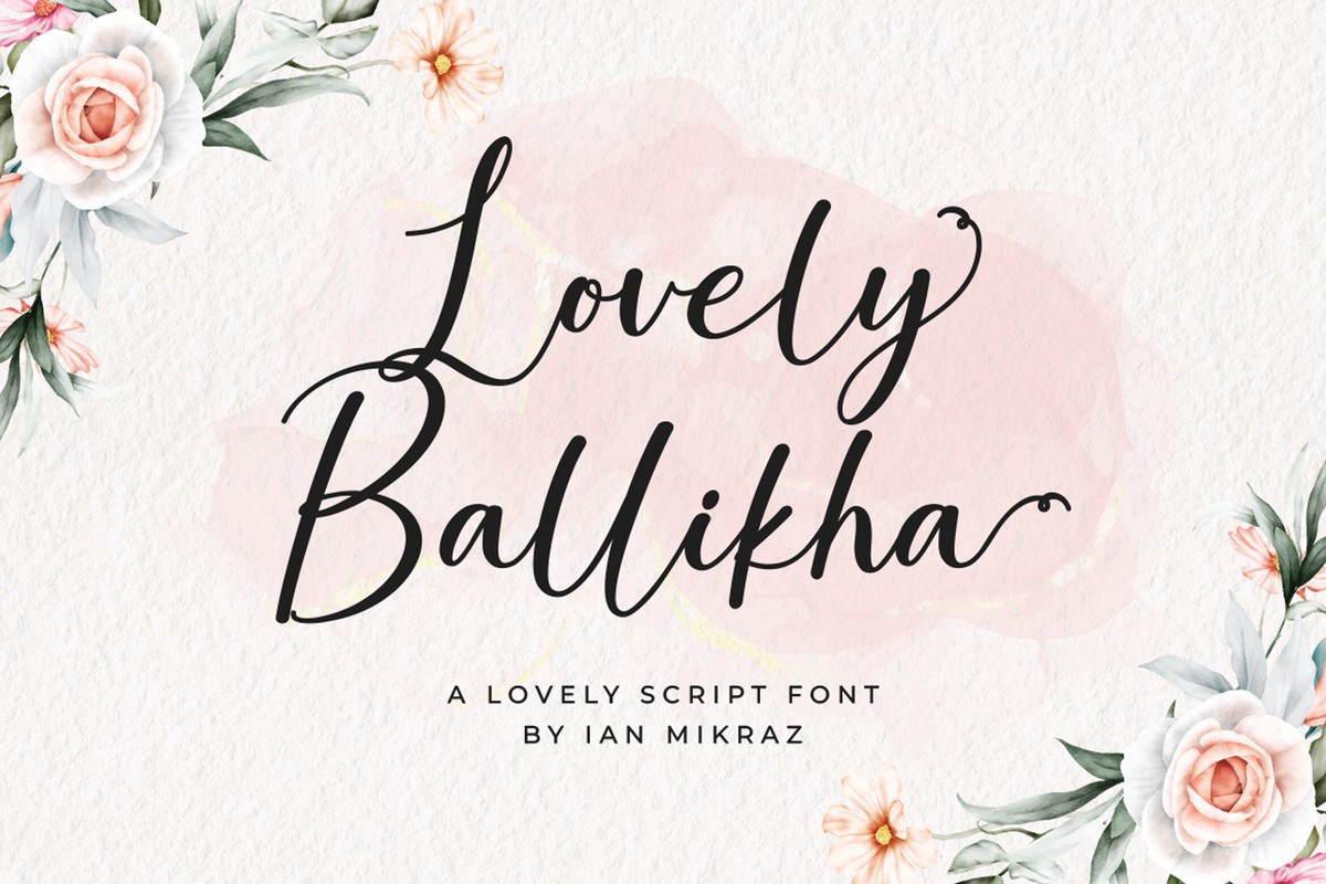 폰트 Lovely Ballikha