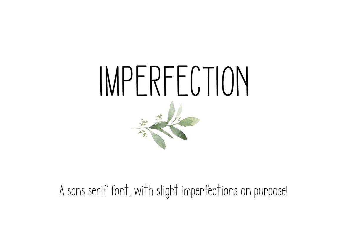 폰트 Imperfection Sans Serif