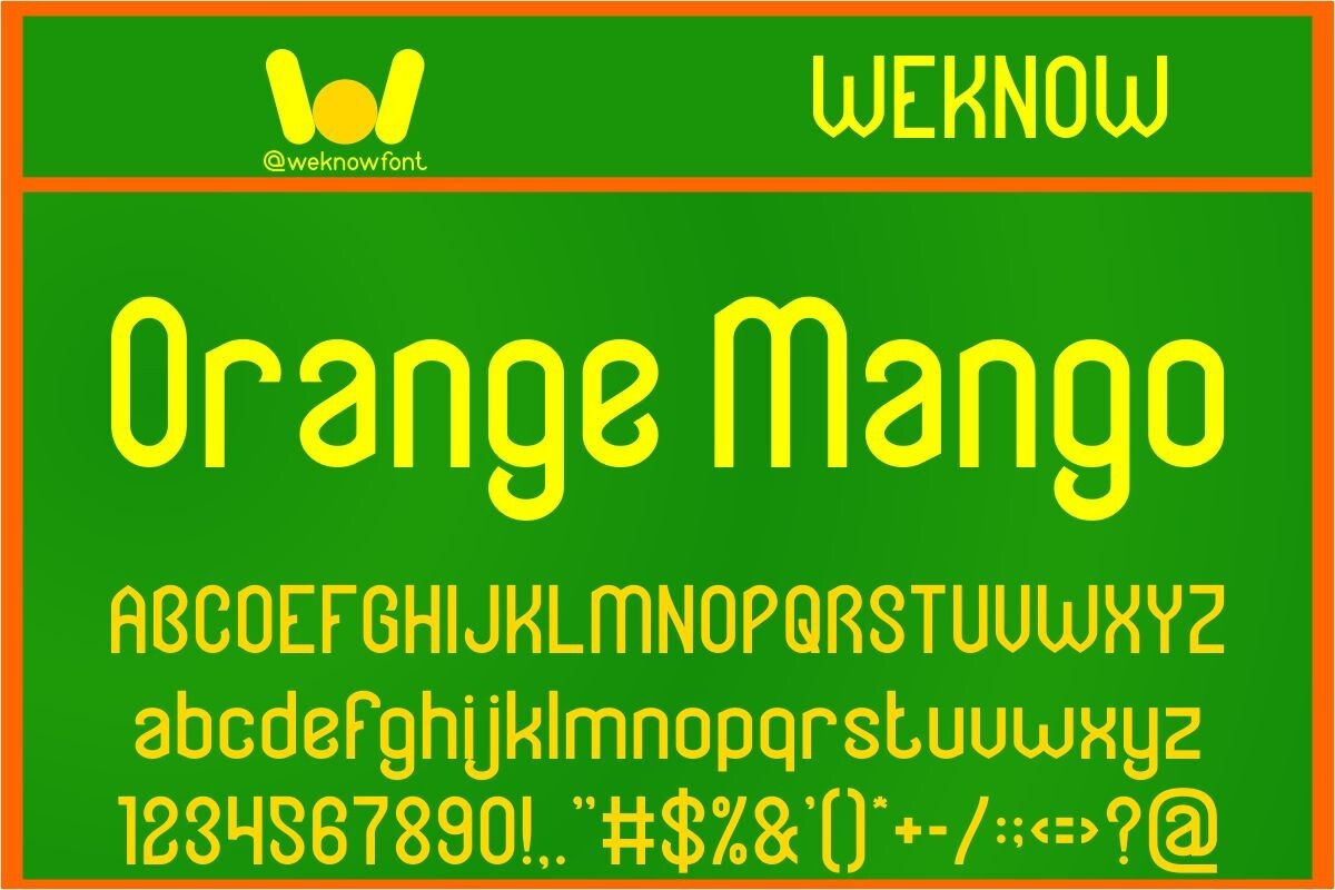 폰트 Orange Mango