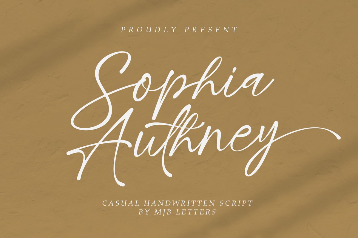 폰트 Sophia Authney