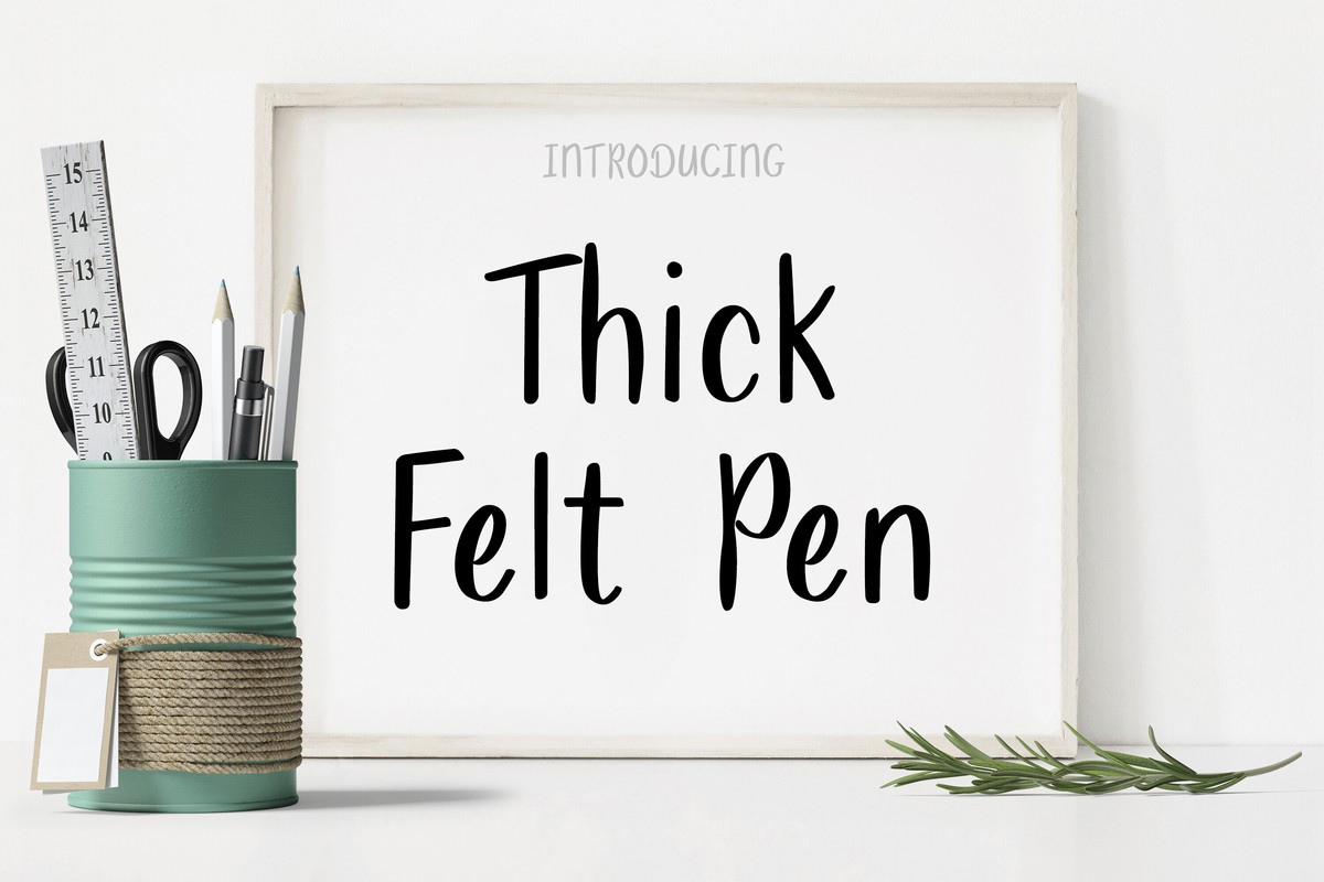 폰트 Thick Felt Pen