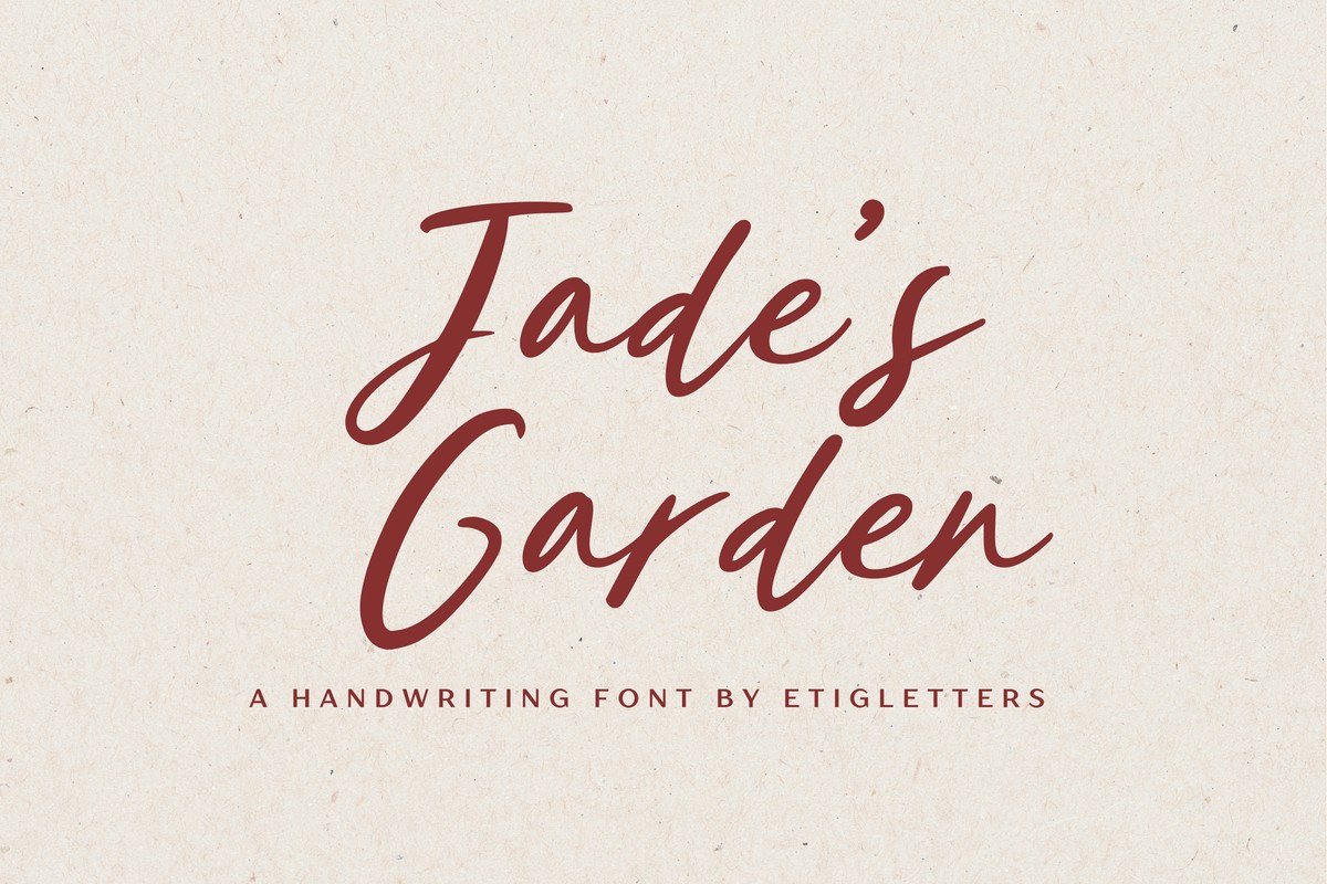 폰트 Jade’s Garden