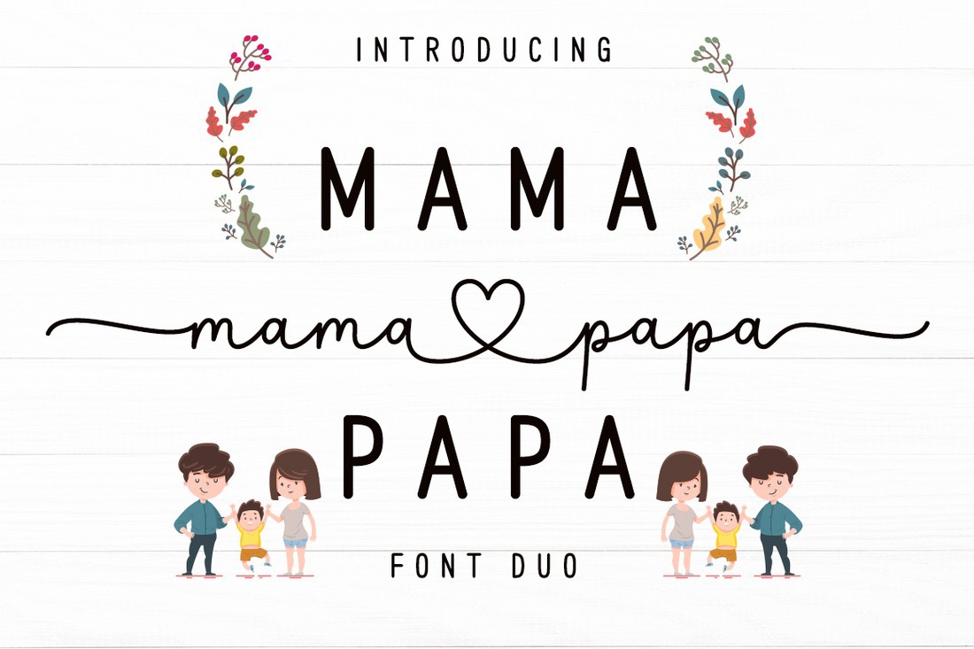 폰트 Mama Papa Duo