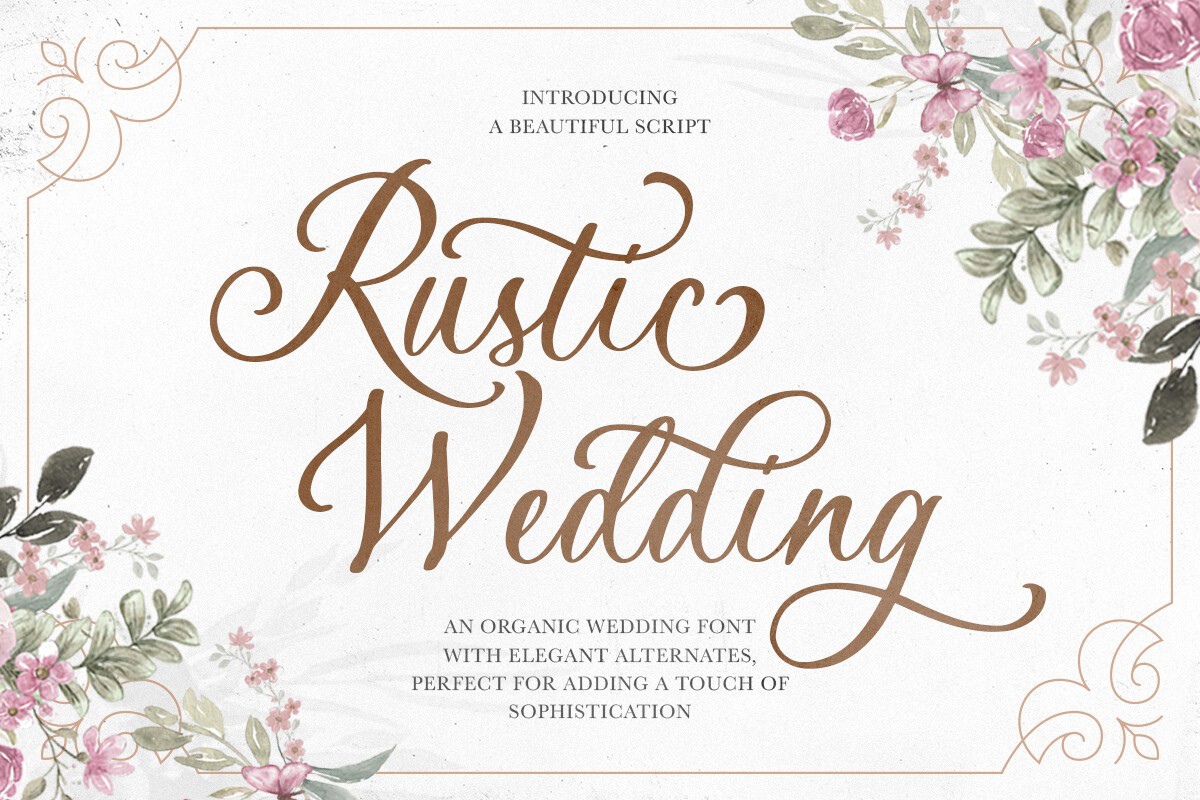 폰트 Rustic Wedding