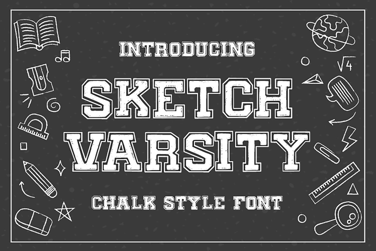 폰트 Sketch Varsity
