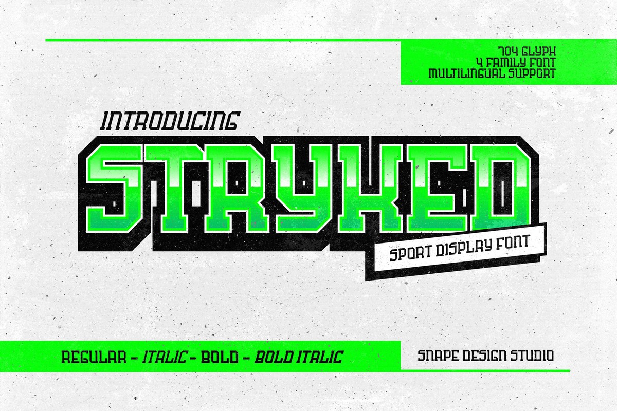 폰트 Stryked