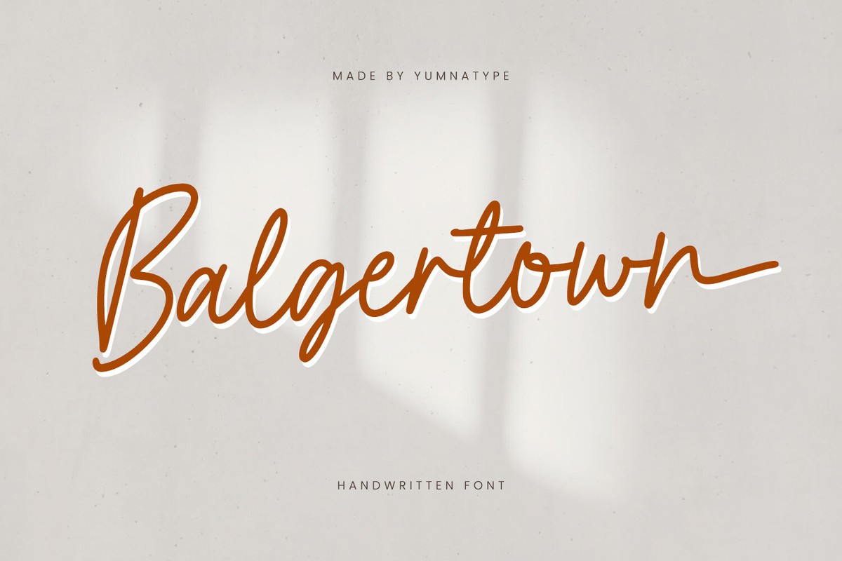 폰트 Balgertown