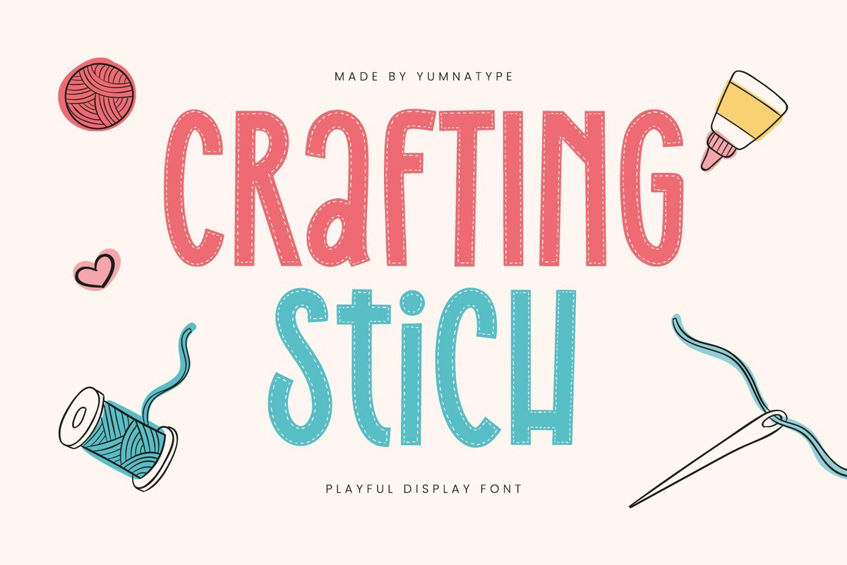 폰트 Crafting Stich