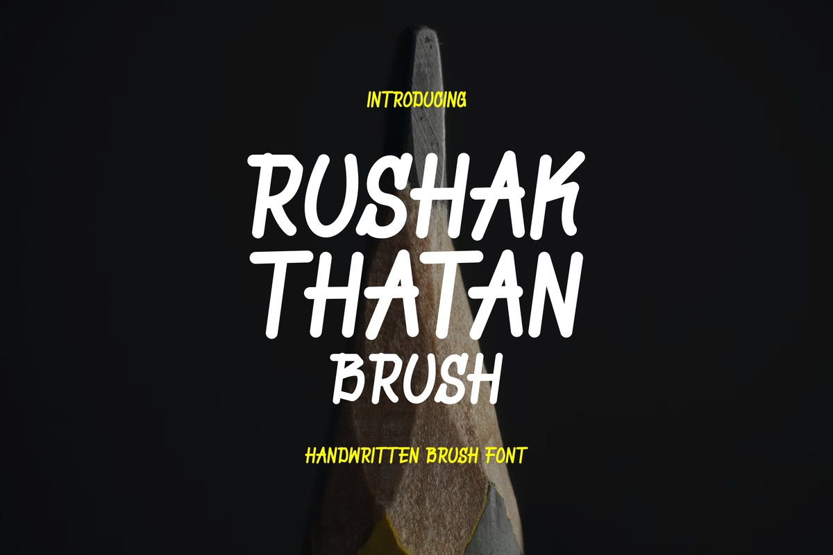 폰트 Rushak Thatan Brush