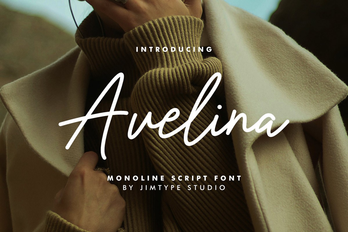 폰트 Avelina Script