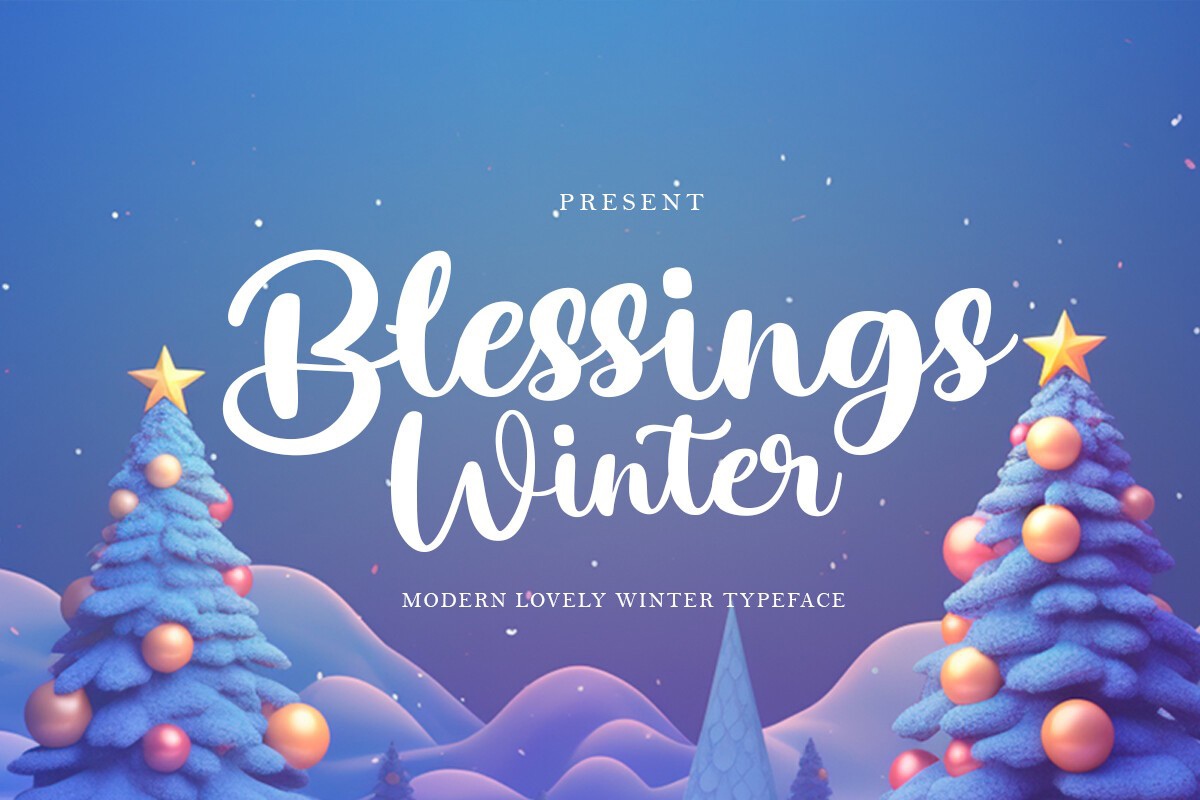폰트 Blessings Winter