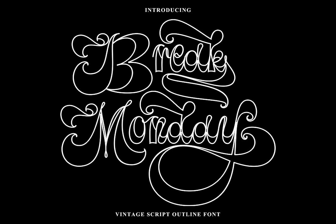 폰트 Break Monday Outline
